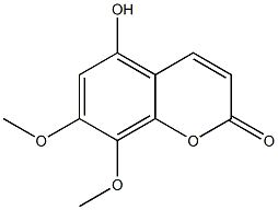 5-Hydroxy-7,8-dimethoxy-2H-1-benzopyran-2-one Structure