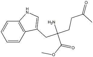 2-Amino-2-(1H-indol-3-ylmethyl)-5-oxohexanoic acid methyl ester 구조식 이미지