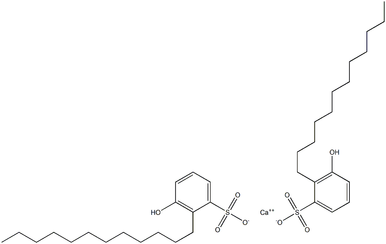 Bis(3-hydroxy-2-dodecylbenzenesulfonic acid)calcium salt Structure