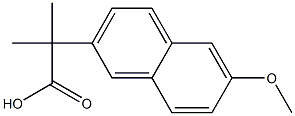 2-(6-Methoxy-2-naphtyl)-2-methylpropionic acid 구조식 이미지