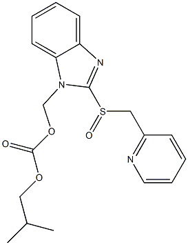1-[(2-Methylpropyloxycarbonyloxy)methyl]-2-[(2-pyridinyl)methylsulfinyl]-1H-benzimidazole Structure