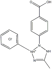 3-(p-Carboxyphenyl)-5-methyl-2-phenyl-2H-tetrazolium chloride Structure