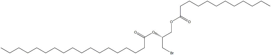 (R)-1-(Bromomethyl)ethane-1,2-diol 1-octadecanoate 2-dodecanoate 구조식 이미지
