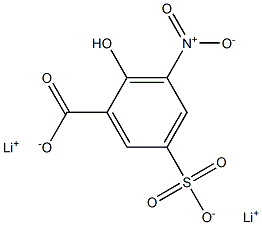 3-Nitro-5-sulfosalicylic acid dilithium salt Structure