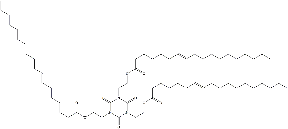 1,3,5-Tris[2-(7-octadecenoyloxy)ethyl]hexahydro-1,3,5-triazine-2,4,6-trione Structure