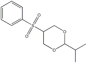 2-Isopropyl-5-(phenylsulfonyl)-1,3-dioxane Structure