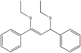 (Z)-1,3-Bis(ethylthio)-1,3-diphenyl-1-propene Structure
