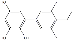 6-(3,4,5-Triethylphenyl)benzene-1,2,4-triol Structure