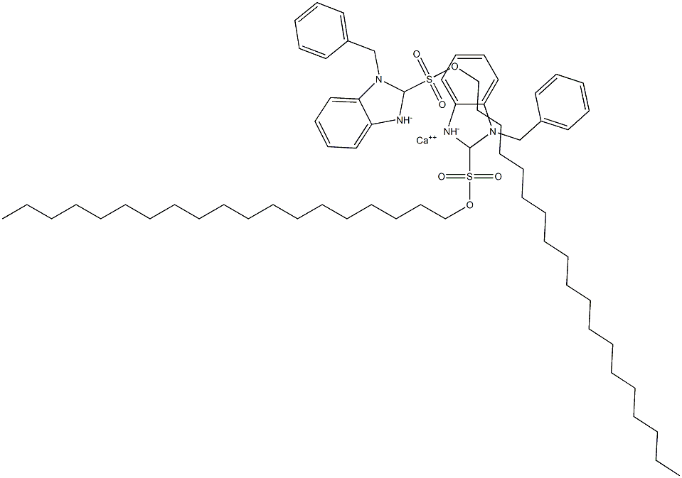 Bis(1-benzyl-2,3-dihydro-2-nonadecyl-1H-benzimidazole-2-sulfonic acid)calcium salt Structure