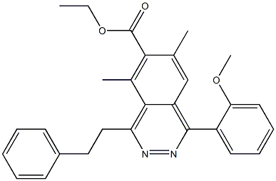 1-(2-Methoxyphenyl)-4-(2-phenylethyl)-5,7-dimethylphthalazine-6-carboxylic acid ethyl ester Structure