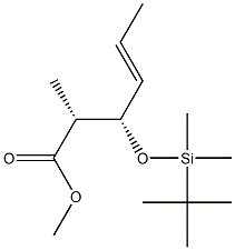 (2R,3S,4E)-2-Methyl-3-[dimethyl(1,1-dimethylethyl)siloxy]-4-hexenoic acid methyl ester Structure