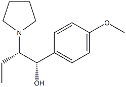 (1S,2S)-1-(p-Methoxyphenyl)-2-(1-pyrrolidinyl)-1-butanol 구조식 이미지