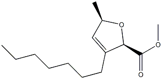 (2R,5R)-3-Heptyl-5-methyl-2,5-dihydrofuran-2-carboxylic acid methyl ester 구조식 이미지