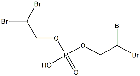 Phosphoric acid hydrogen bis(2,2-dibromoethyl) ester Structure