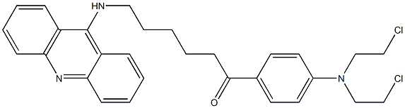 9-[6-[4-[Bis(2-chloroethyl)amino]phenyl]-6-oxohexylamino]acridine Structure