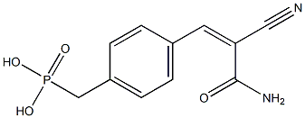 [4-(2-Carbamoyl-2-cyanoethenyl)phenyl]methylphosphonic acid 구조식 이미지