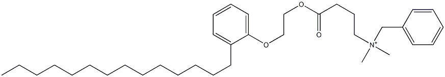 N,N-Dimethyl-N-benzyl-N-[3-[[2-(2-tetradecylphenyloxy)ethyl]oxycarbonyl]propyl]aminium 구조식 이미지