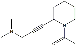 1-[2-[3-(Dimethylamino)-1-propynyl]piperidin-1-yl]ethan-1-one Structure