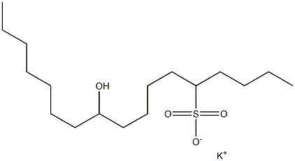 10-Hydroxyheptadecane-5-sulfonic acid potassium salt Structure