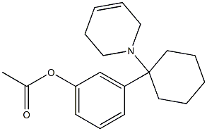 3-[1-[(1,2,3,6-Tetrahydropyridin)-1-yl]cyclohexyl]phenol acetate Structure