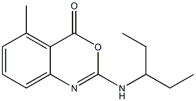 2-(1-Ethylpropyl)amino-5-methyl-4H-3,1-benzoxazin-4-one 구조식 이미지