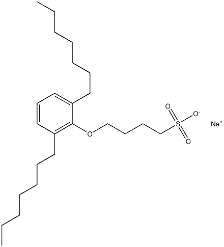 4-(2,6-Diheptylphenoxy)butane-1-sulfonic acid sodium salt Structure