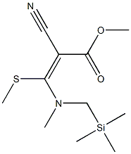 (E)-2-Cyano-3-methylthio-3-[methyl(trimethylsilylmethyl)amino]propenoic acid methyl ester Structure