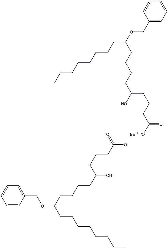 Bis(10-benzyloxy-5-hydroxystearic acid)barium salt 구조식 이미지