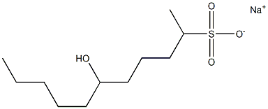 6-Hydroxyundecane-2-sulfonic acid sodium salt Structure