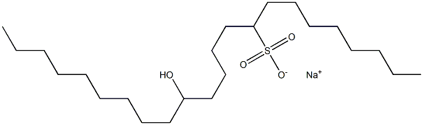 14-Hydroxytricosane-9-sulfonic acid sodium salt 구조식 이미지