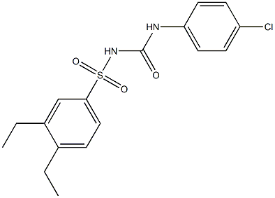 1-(3,4-Diethylphenylsulfonyl)-3-(4-chlorophenyl)urea 구조식 이미지