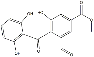 3-Formyl-5-hydroxy-4-(2,6-dihydroxybenzoyl)benzoic acid methyl ester 구조식 이미지