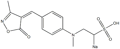 3-Methyl-4-[4-[N-(2-sodiosulfoethyl)-N-methylamino]benzylidene]-2-isoxazolin-5-one 구조식 이미지