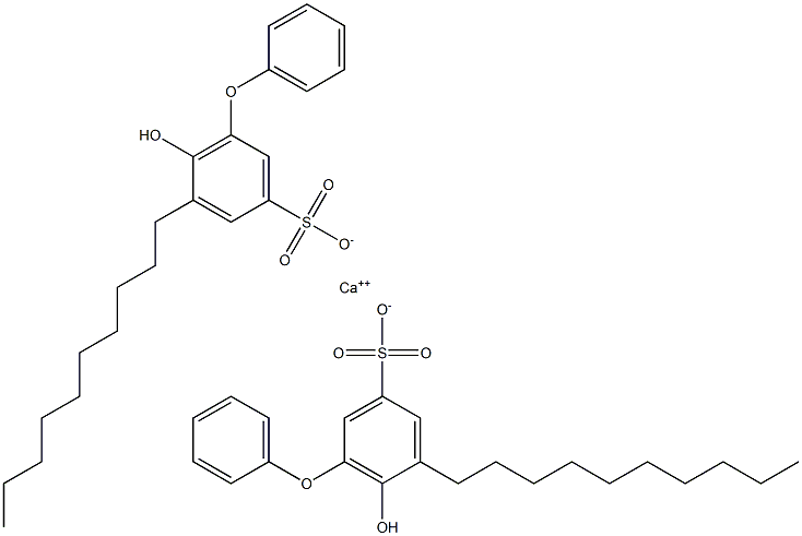 Bis(6-hydroxy-5-decyl[oxybisbenzene]-3-sulfonic acid)calcium salt Structure