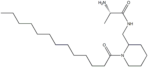 (2S)-2-Amino-N-[(1-tridecanoyl-2-piperidinyl)methyl]propanamide 구조식 이미지