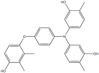 N,N-Bis(3-hydroxy-4-methylphenyl)-4-(4-hydroxy-2,3-dimethylphenoxy)benzenamine Structure