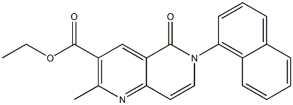 6-(1-Naphtyl)-2-methyl-5-oxo-5,6-dihydro-1,6-naphthyridine-3-carboxylic acid ethyl ester 구조식 이미지