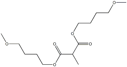 Ethane-1,1-dicarboxylic acid bis(4-methoxybutyl) ester Structure