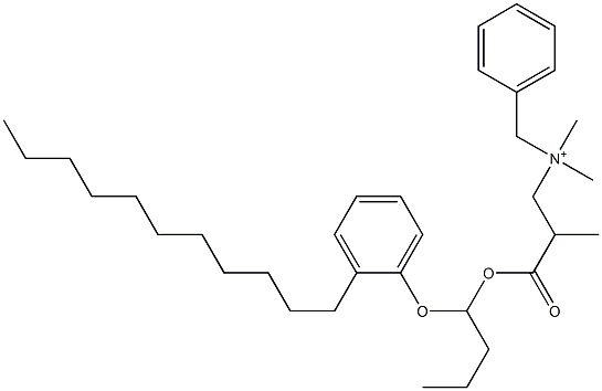 N,N-Dimethyl-N-benzyl-N-[2-[[1-(2-undecylphenyloxy)butyl]oxycarbonyl]propyl]aminium Structure