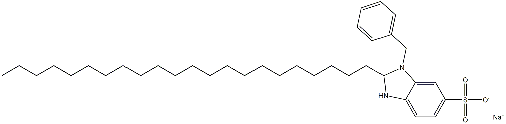 1-Benzyl-2,3-dihydro-2-docosyl-1H-benzimidazole-6-sulfonic acid sodium salt Structure