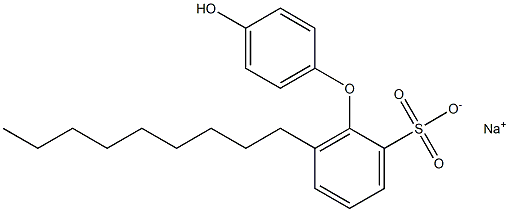 4'-Hydroxy-6-nonyl[oxybisbenzene]-2-sulfonic acid sodium salt 구조식 이미지