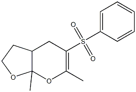 6,7a-Dimethyl-5-(phenylsulfonyl)-2,3,3a,7a-tetrahydro-4H-furo[2,3-b]pyran 구조식 이미지