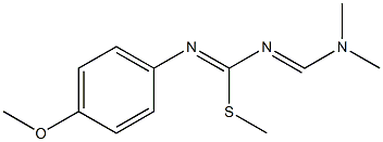 N,N-Dimethyl-N'-[(4-methoxyphenylimino)(methylthio)methyl]formamidine 구조식 이미지