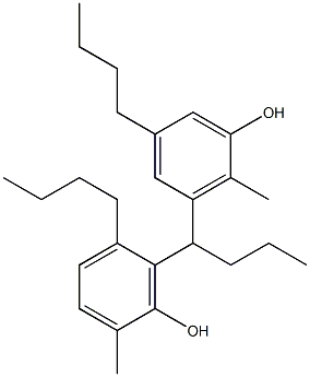 3,6'-Butylidenebis(2-methyl-5-butylphenol) Structure