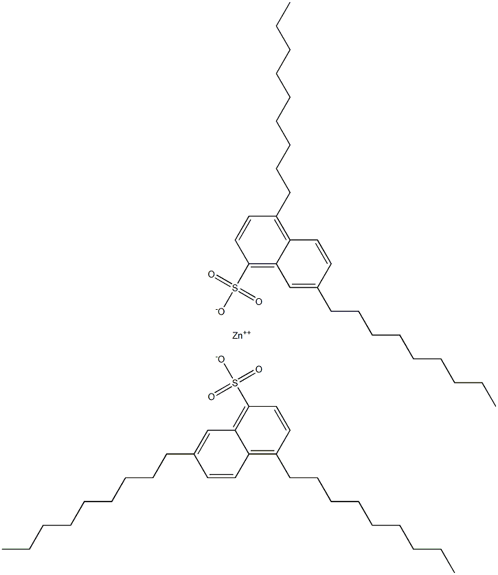 Bis(4,7-dinonyl-1-naphthalenesulfonic acid)zinc salt 구조식 이미지
