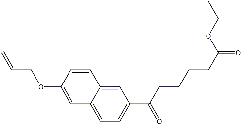 6-Oxo-6-[6-(allyloxy)-2-naphtyl]hexanoic acid ethyl ester 구조식 이미지