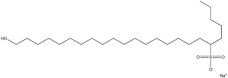 24-Hydroxytetracosane-6-sulfonic acid sodium salt 구조식 이미지