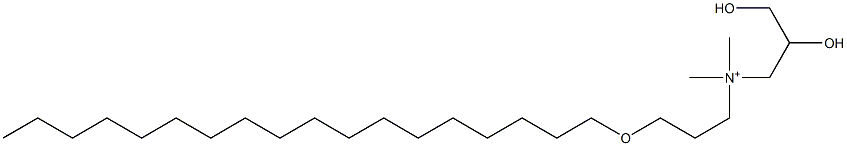 N-(2,3-Dihydroxypropyl)-N,N-dimethyl-3-octadecyloxypropan-1-aminium Structure