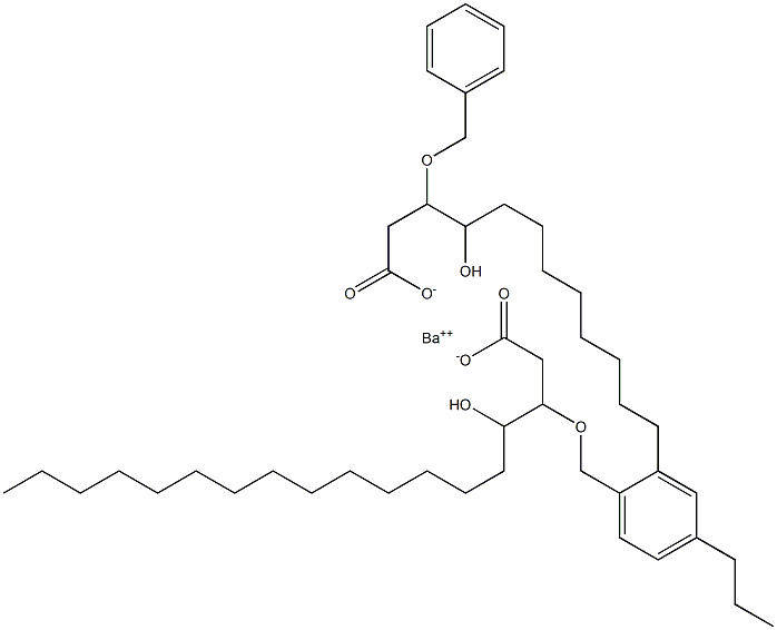 Bis(3-benzyloxy-4-hydroxystearic acid)barium salt 구조식 이미지