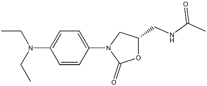 (5S)-5-Acetylaminomethyl-3-[4-diethylaminophenyl]oxazolidin-2-one Structure